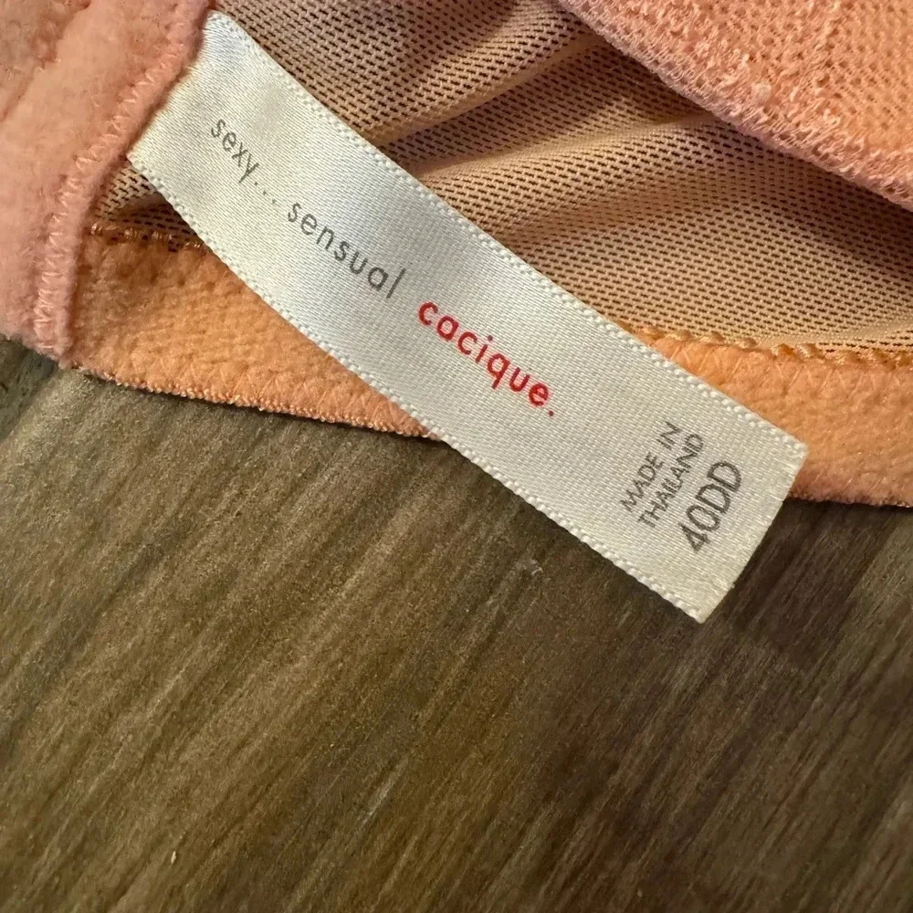 Cacique Lane Bryant Bra size 40DD peach lightly lined Balconette